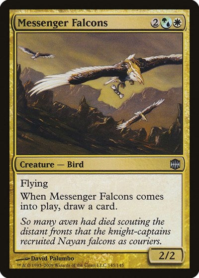 Messenger Falcons (ARB) #145 Uncommon (Lightly Played) Alara Reborn Magic: The Gathering: 2009