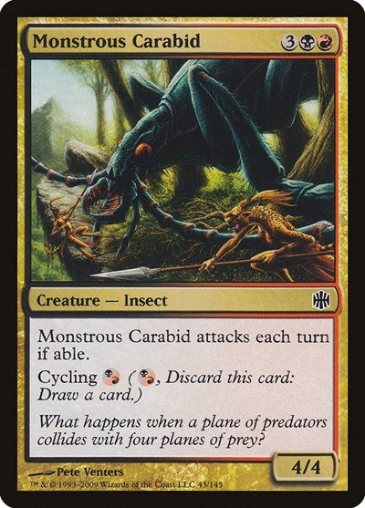 Monstrous Carabid (ARB) #43 Common (Lightly Played) Alara Reborn Magic: The Gathering: 2009