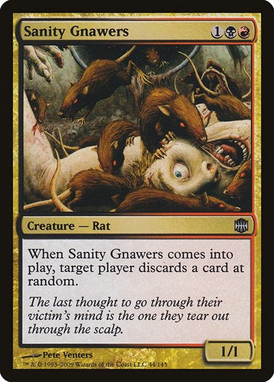 Sanity Gnawers (ARB) #44 Uncommon (Lightly Played) Alara Reborn Magic: The Gathering: 2009