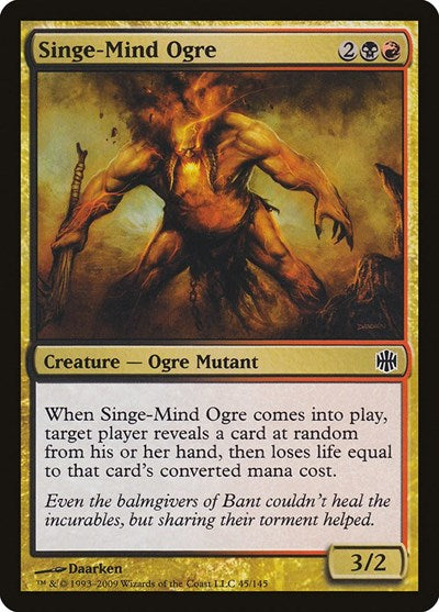 Singe Mind Ogre (ARB) #45 Common (Lightly Played) Alara Reborn Magic: The Gathering: 2009