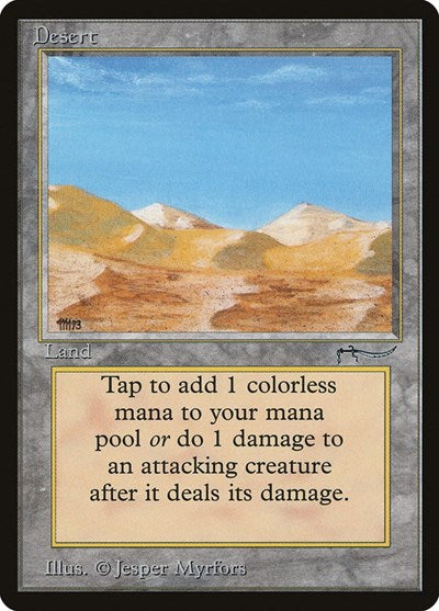 Desert (ARN) #72 Common (Damaged) Arabian Nights Magic: The Gathering: 1993