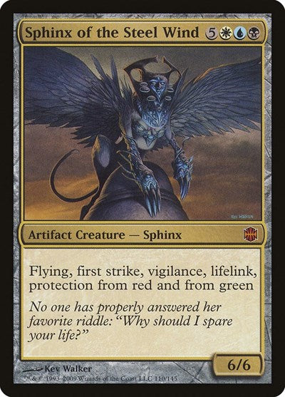 Sphinx of the Steel Wind (ARB) #110 Mythic Rare (Lightly Played) Alara Reborn Magic: The Gathering: 2009