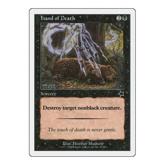 Hand of Death (S99) #80 Common (Moderately Played) Starter 1999 Magic: The Gathering: 1999