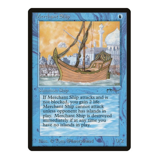 Merchant Ship (ARN) #17 Uncommon (Lightly Played) Arabian Nights Magic: The Gathering: 1993