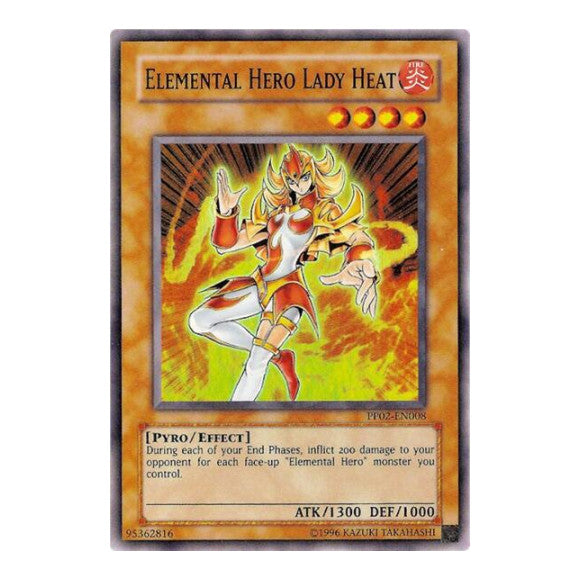 Elemental Hero Lady Heat (PP02) #PP02-EN008 Super Rare Premium Pack 2 YuGiOh: 2008