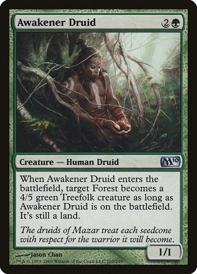 Awakener Druid (M10) #167 Uncommon (Lightly Played) Magic 2010 (M10) Magic: The Gathering: 2009