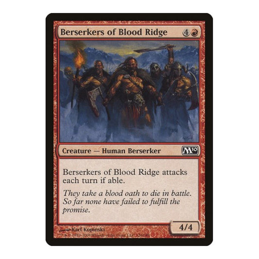 Berserkers of Blood Ridge (M10) #126 Common (Foil Near Mint) Magic 2010 (M10) Magic: The Gathering: 2009