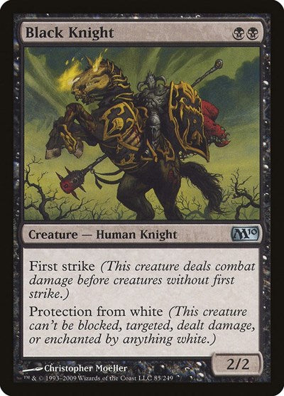 Black Knight (M10) #85 Uncommon (Near Mint) Magic 2010 (M10) Magic: The Gathering: 2009