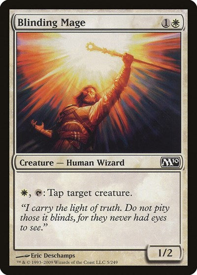 Blinding Mage (M10) #5 Common (Moderately Played) Magic 2010 (M10) Magic: The Gathering: 2009