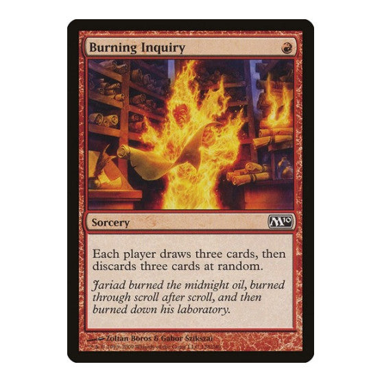 Burning Inquiry (M10) #128 Common (Lightly Played) Magic 2010 (M10) Magic: The Gathering: 2009