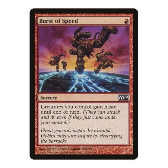 Burst of Speed (M10) #129 Common (Lightly Played) Magic 2010 (M10) Magic: The Gathering: 2009