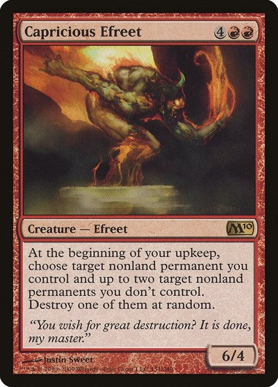 Capricious Efreet (M10) #131 Rare (Near Mint) Magic 2010 (M10) Magic: The Gathering: 2009