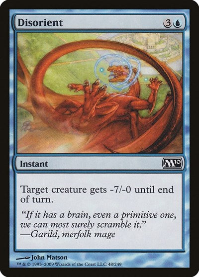 Disorient (M10) #48 Common (Moderately Played) Magic 2010 (M10) Magic: The Gathering: 2009