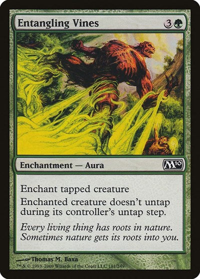 Entangling Vines (M10) #181 Common (Lightly Played) Magic 2010 (M10) Magic: The Gathering: 2009