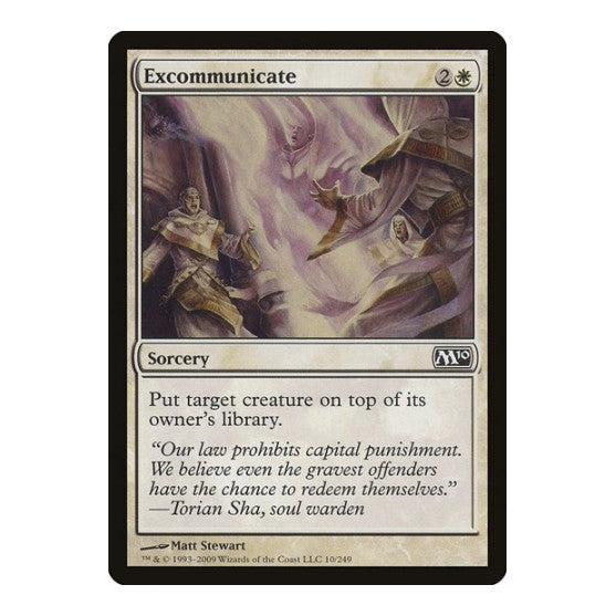 Excommunicate (M10) #10 Common (Lightly Played) Magic 2010 (M10) Magic: The Gathering: 2009