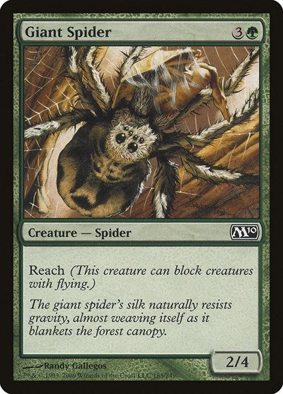 Giant Spider (M10) #185 Common (Lightly Played) Magic 2010 (M10) Magic: The Gathering: 2009