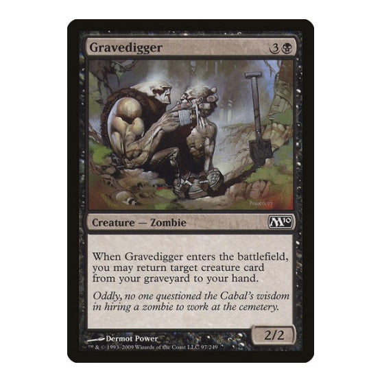 Gravedigger (M10) #97 Common (Lightly Played) Magic 2010 (M10) Magic: The Gathering: 2009