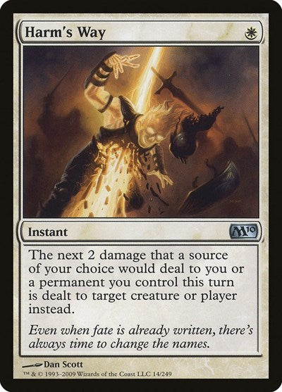 Harms Way (M10) #14 Uncommon (Moderately Played) Magic 2010 (M10) Magic: The Gathering: 2009