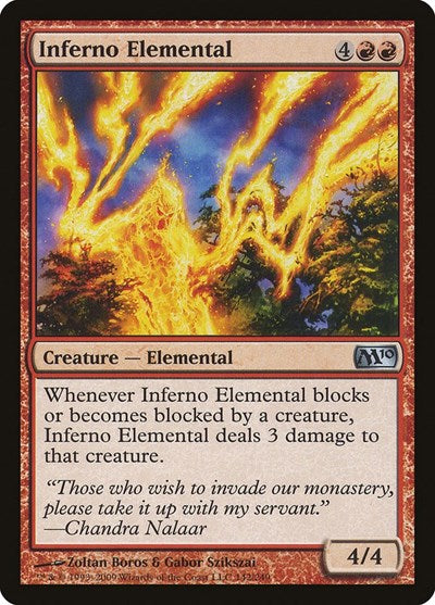 Inferno Elemental (M10) #142 Uncommon Magic 2010 (M10) Magic: The Gathering: 2009