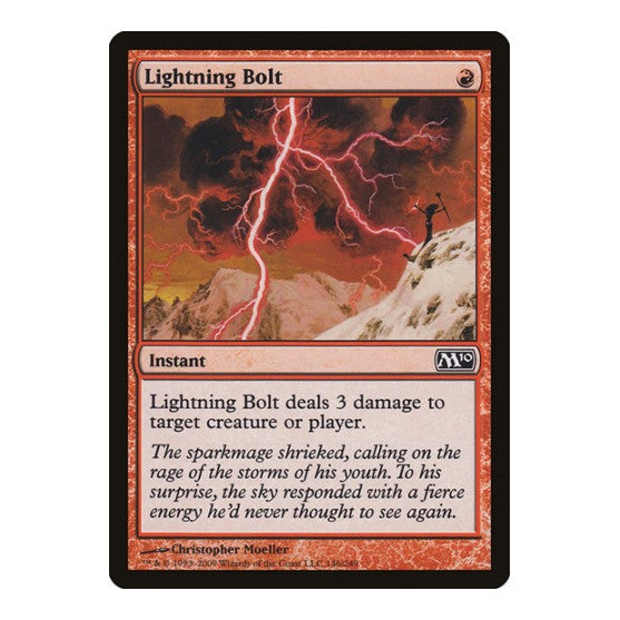 Lightning Bolt (M10) #146 Common (Lightly Played) Magic 2010 (M10) Magic: The Gathering: 2009