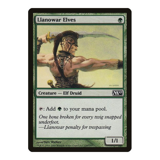Llanowar Elves (M10) #189 Common (Lightly Played) Magic 2010 (M10) Magic: The Gathering: 2009