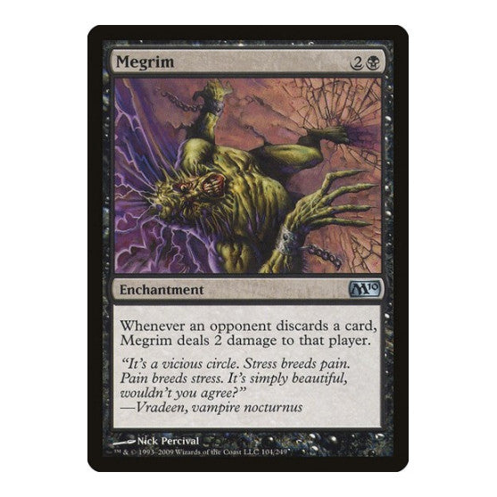 Megrim (M10) #104 Uncommon (Moderately Played) Magic 2010 (M10) Magic: The Gathering: 2009
