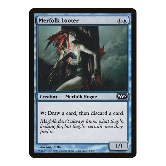 Merfolk Looter (M10) #61 Common (Lightly Played) Magic 2010 (M10) Magic: The Gathering: 2009