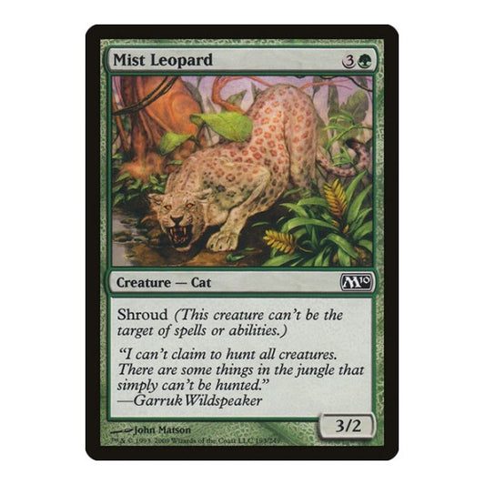 Mist Leopard (M10) #193 Common (Lightly Played) Magic 2010 (M10) Magic: The Gathering: 2009