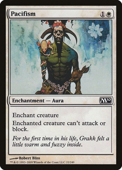 Pacifism (M10) #22 Common (Moderately Played) Magic 2010 (M10) Magic: The Gathering: 2009