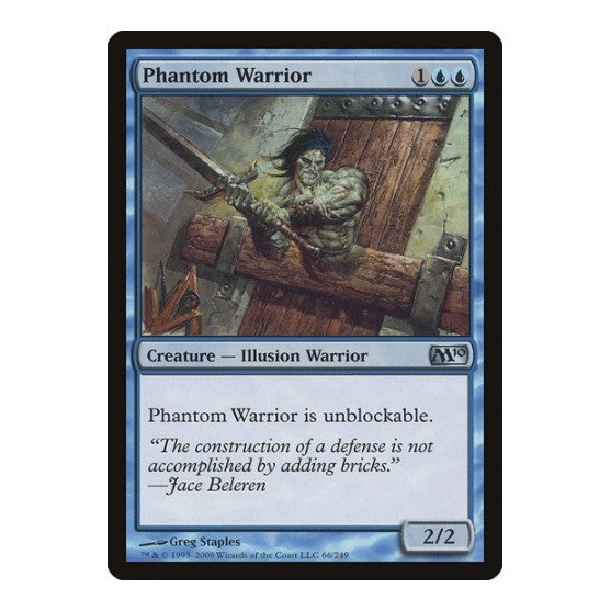 Phantom Warrior (M10) #66 Uncommon (Lightly Played) Magic 2010 (M10) Magic: The Gathering: 2009