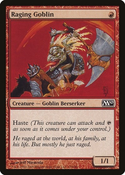 Raging Goblin (M10) #153 Common (Moderately Played) Magic 2010 (M10) Magic: The Gathering: 2009