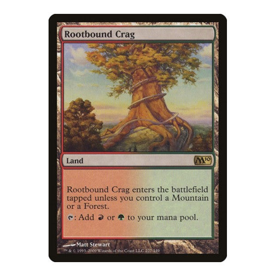 Rootbound Crag (M10) #227 Rare (Heavily Played) Magic 2010 (M10) Magic: The Gathering: 2009