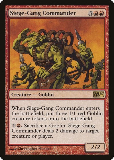 Siege Gang Commander (M10) #157 Rare (Moderately Played) Magic 2010 (M10) Magic: The Gathering: 2009