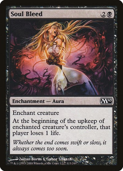 Soul Bleed (M10) #113 Common (Moderately Played) Magic 2010 (M10) Magic: 2009