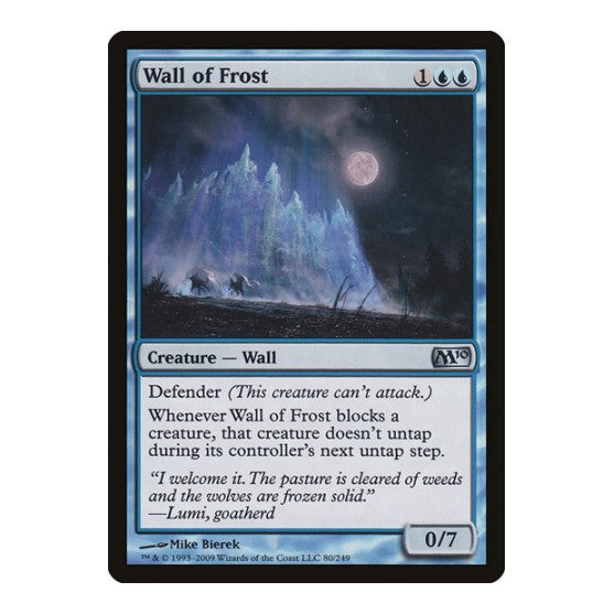 Wall of Frost (M10) #80 Uncommon (Heavily Played) Magic 2010 (M10) Magic: The Gathering: 2009