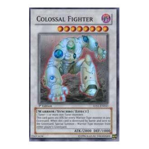 Colossal Fighter (SR) (5DS1) #5DS1-EN043 Super Rare (1st Edition Damaged) 5D's 2008 Starter Deck YuGiOh: 2008