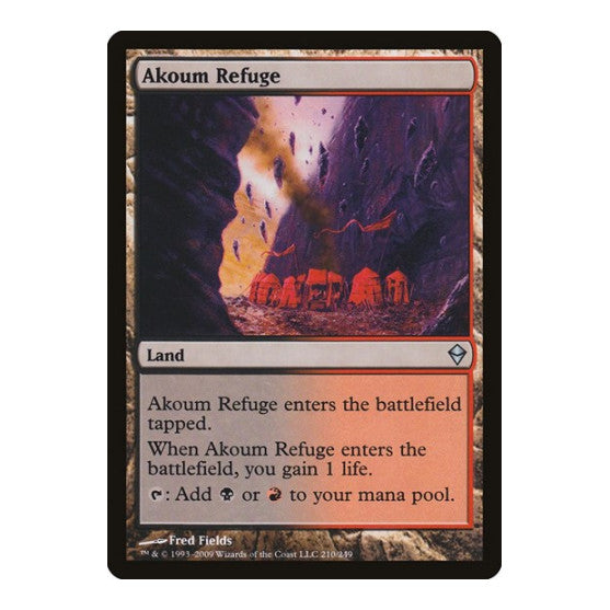 Akoum Refuge (ZEN) #210 Uncommon Zendikar Magic: The Gathering: 2009