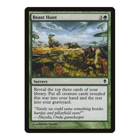 Beast Hunt (ZEN) #158 Common (Lightly Played) Zendikar Magic: The Gathering: 2009
