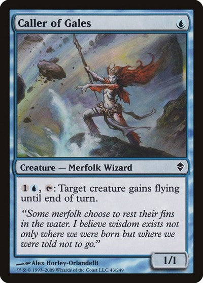 Caller of Gales (ZEN) #43 Common (Moderately Played) Zendikar Magic: The Gathering: 2009