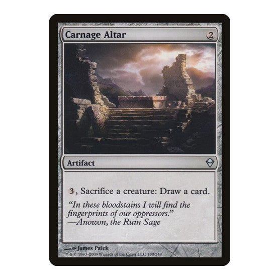Carnage Altar (ZEN) #198 Uncommon (Foil Lightly Played) Zendikar Magic: The Gathering: 2009