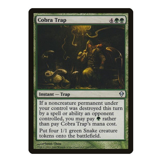 Cobra Trap (ZEN) #160 Uncommon (Moderately Played) Zendikar Magic: The Gathering: 2009