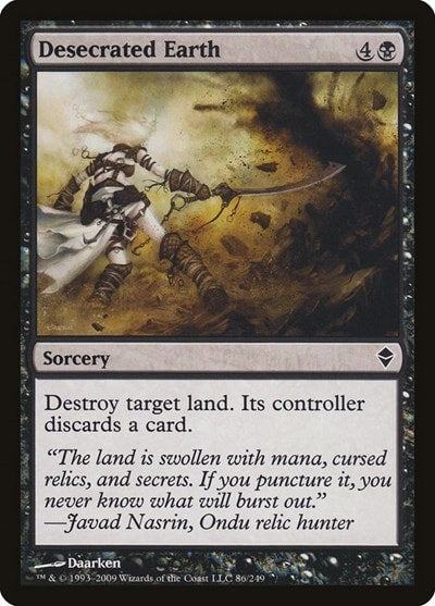 Desecrated Earth (ZEN) #86 Common (Moderately Played) Zendikar Magic: The Gathering: 2009