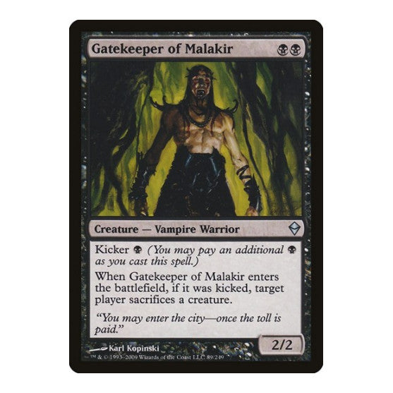 Gatekeeper of Malakir (ZEN) #89 Uncommon (Damaged) Zendikar Magic: The Gathering: 2009