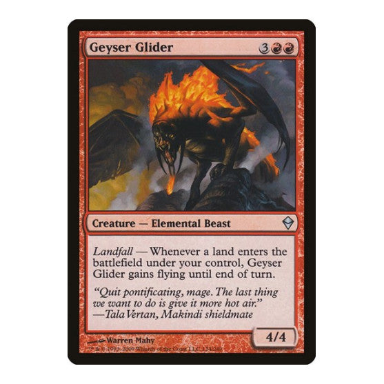 Geyser Glider (ZEN) #124 Uncommon (Lightly Played) Zendikar Magic: The Gathering: 2009