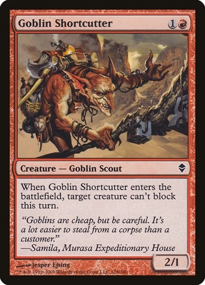 Goblin Shortcutter (ZEN) #128 Common (Moderately Played) Zendikar Magic: The Gathering: 2009