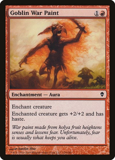 Goblin War Paint (ZEN) #129 Common Zendikar Magic: The Gathering: 2009