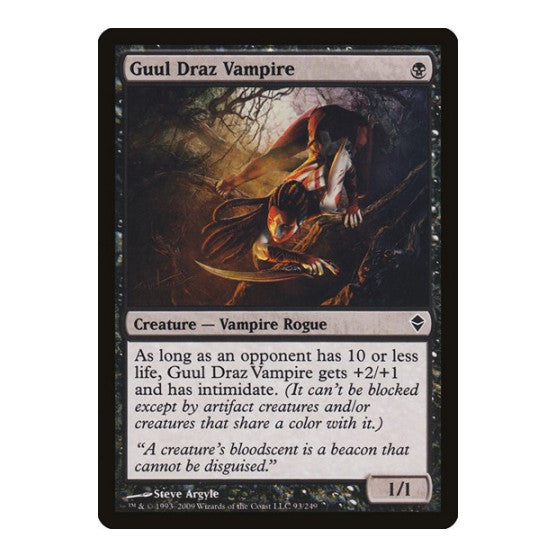 Guul Draz Vampire (ZEN) #93 Common (Lightly Played) Zendikar Magic: The Gathering: 2009