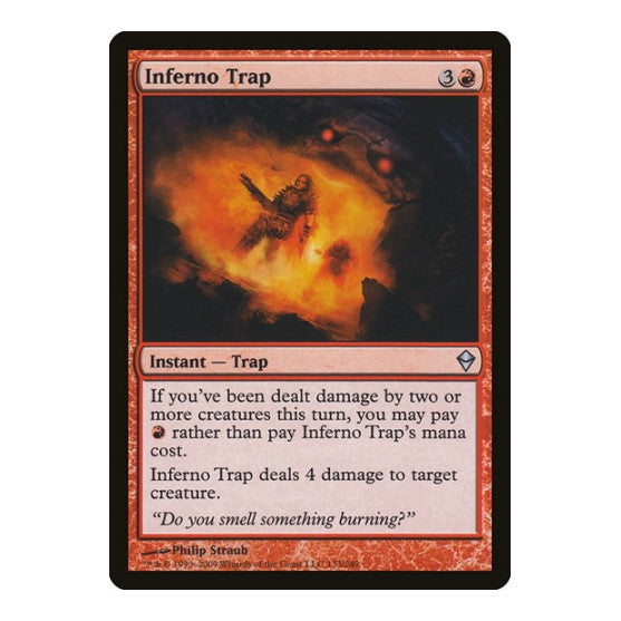 Inferno Trap (ZEN) #133 Uncommon (Moderately Played) Zendikar Magic: The Gathering: 2009