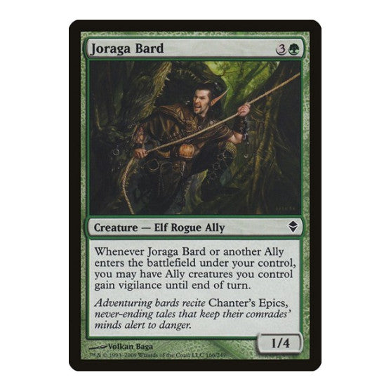 Joraga Bard (ZEN) #166 Common (Lightly Played) Zendikar Magic: The Gathering: 2009