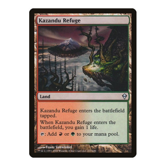Kazandu Refuge (ZEN) #217 Uncommon (Damaged) Zendikar Magic: The Gathering: 2009